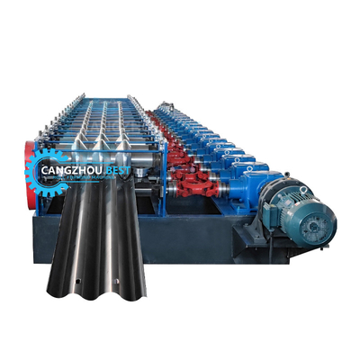 Acciaio Spessore 4 mm Ferro Cambiamento rapido 2&amp;3 onde Crash Barrier Roll Forming Machine