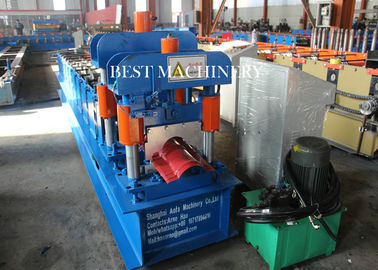 Cold Roll Color Steel Metal Roof Ridge Cap Forming Machine hydraulic Cutting type