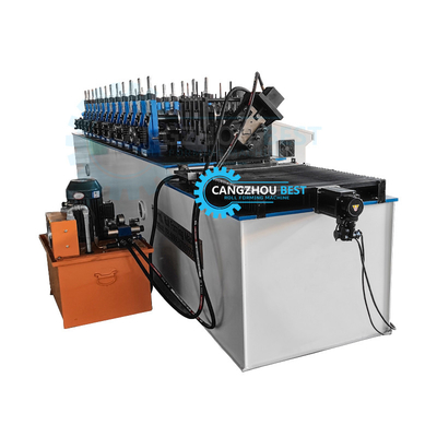Macchina regolabile per la formazione di rotoli in acciaio con tolleranza di taglio di ± 2 mm e codificatore Omron