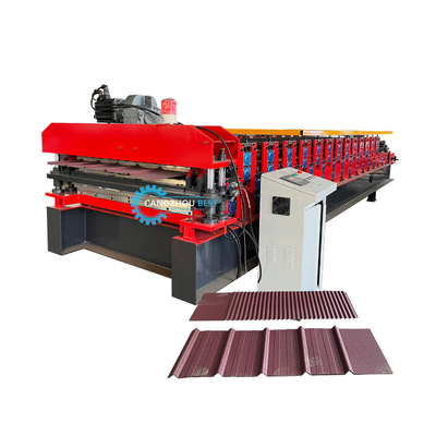 USA Design PLC Control Automatic Cutting Double Layer Roof Sheet Roll Forming Machine
