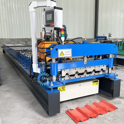 PLC Control Automatic Cutting Ppgi Acciaio Alto costole Copertura foglio Cold Roll Forming Machine per lo Zimbabwe