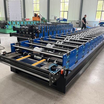 PLC Control Automatic Cutting Ppgi Acciaio Alto costole Copertura foglio Cold Roll Forming Machine per lo Zimbabwe