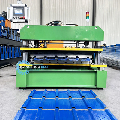 Alta velocità Colombia Popular Design IBR Trapezoidale pannello del tetto foglio rotolo macchina di formazione