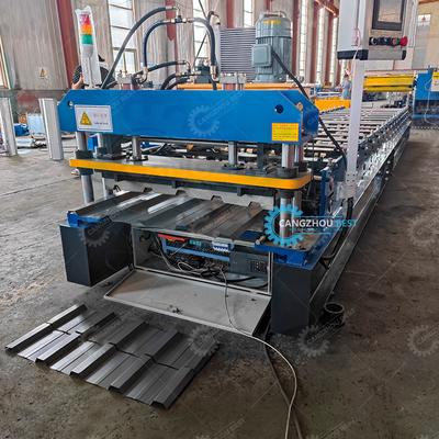 Taglio idraulico Alta velocità macchina automatica per la formazione di rotoli di lamiere per tetto a costole