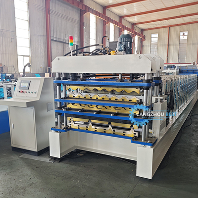 Controllo PLC Taglio idraulico Tr4 Tr5 laminato a tre strati per il tetto per il Perù