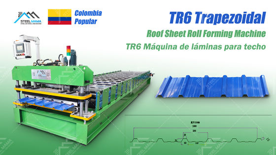 8-15 m/min Velocità della macchina per la formazione di fogli di tetto 3 kW Potenza idraulica e controllo PLC