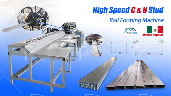 PLC Automatic Metal Stud and Track Roll Forming Machine per la produzione di griglie di soffitto
