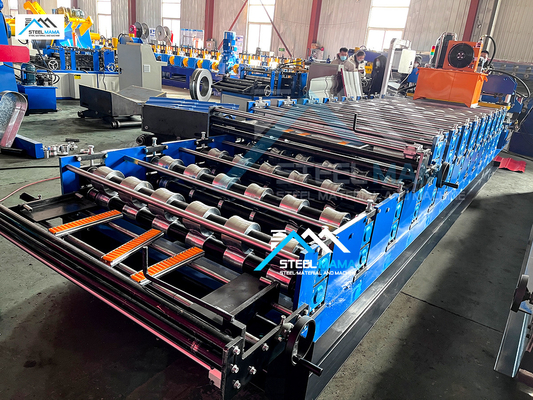 Macchine per la produzione di lamiere per tetto a doppio profilo a controllo PLC