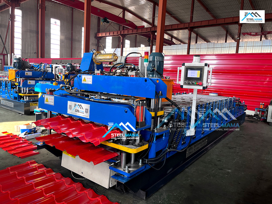 Macchine per la produzione di lamiere per tetto a doppio profilo a controllo PLC
