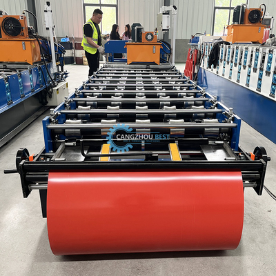 Gi 900 mm Profilo in acciaio di larghezza efficace Ibr Roof Sheet Roll Forming Machine For Building