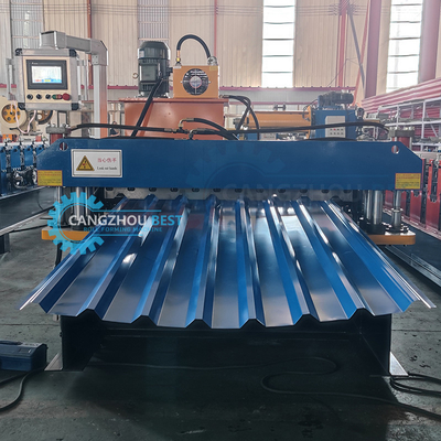 Macchine idrauliche per la formazione di rotoli di lamiere per tetti a taglio automatico