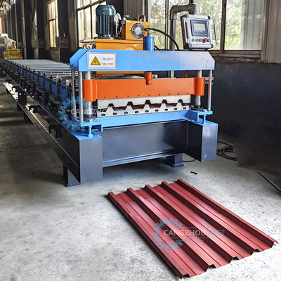 Macchine per la formazione di fogli di metallo per tetti idraulici a controllo plc per materiali da costruzione