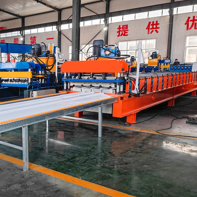 Profile in acciaio colorato High Speed Rib/R Panel Roof Sheet Roll Forming Making Machine