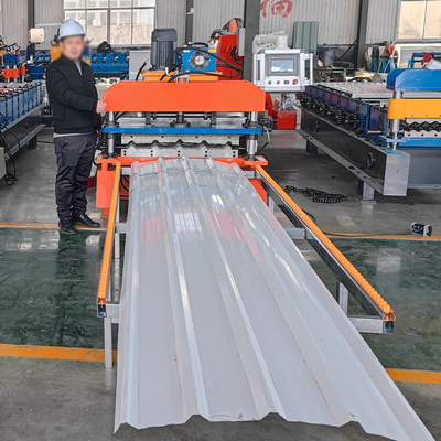 Profile in acciaio colorato High Speed Rib/R Panel Roof Sheet Roll Forming Making Machine