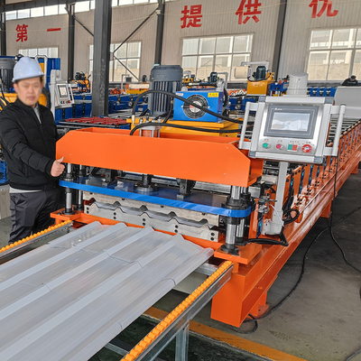 Profile in acciaio colorato High Speed Rib/R Panel Roof Sheet Roll Forming Making Machine