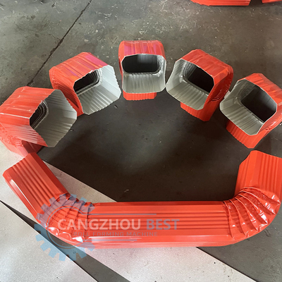 Macchina per il taglio di muffe di tubi quadrati in acciaio colorato con macchina a gomito
