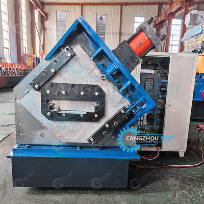 Autoloccaggio doppia testa acciaio galvanizzato spessore 1,2 mm telaio porta in acciaio rotolo macchina di formazione