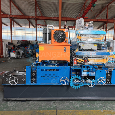 Autoloccaggio doppia testa acciaio galvanizzato spessore 1,2 mm telaio porta in acciaio rotolo macchina di formazione