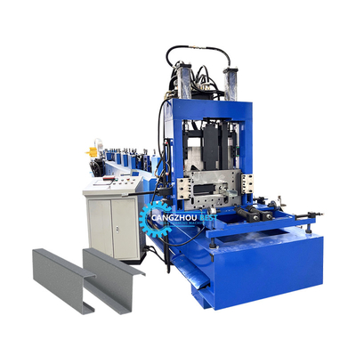 Automaticamente Czu Purlin perforazione idraulica e taglio rotolo macchina di formazione