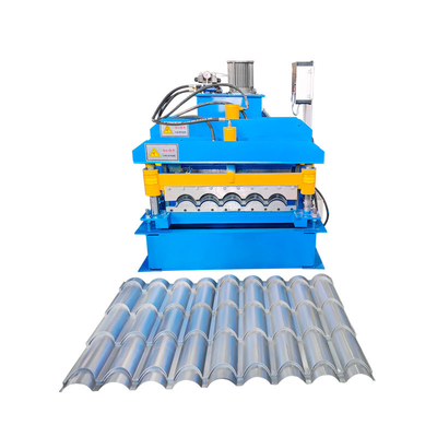 8.5kw Acciaio vetrata tetto piastrelle rotolo macchina di formazione e tetto foglio macchina di produzione