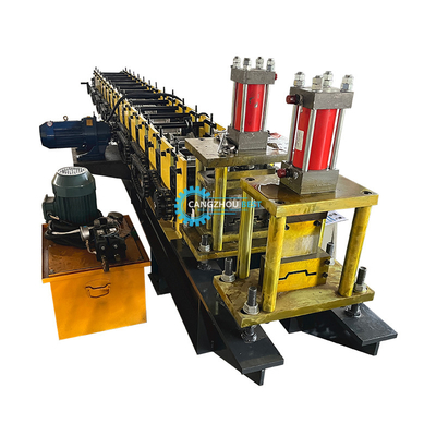 Controllo PLC Taglio di muffe idrauliche Profilo T Forma V Fence Steel Making Roll Forming Machine