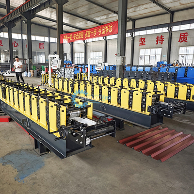 Controllo PLC Taglio di muffe idrauliche Profilo T Forma V Fence Steel Making Roll Forming Machine