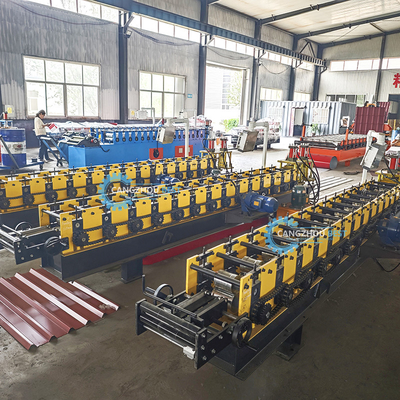 Controllo PLC Taglio di muffe idrauliche Profilo T Forma V Fence Steel Making Roll Forming Machine
