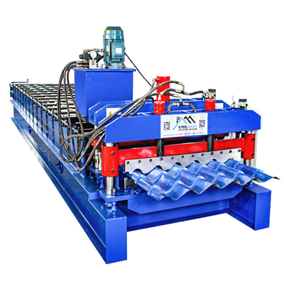3.5T Metal Roof Tile Roll Forming Machine con 9-11 file Roller Cr12 Cutting Blade