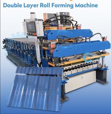 3.5T Transmissione a catena 1000 mm Roof Tile Roll Forming Machine