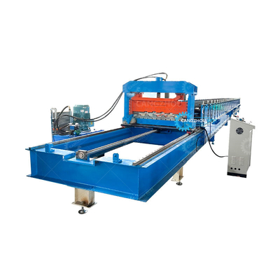 PLC Control System Floor Deck Roll Forming Machine 1250mm Larghezza per la fabbricazione di fogli di rivestimento