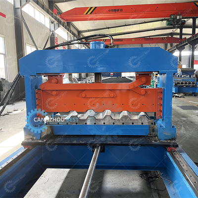 PLC Control System Floor Deck Roll Forming Machine 1250mm Larghezza per la fabbricazione di fogli di rivestimento
