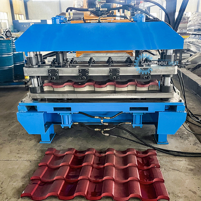 La costruzione del tetto di piastrelle durature 22 gradini Roller Roof Tile Roll Forming Machine con Cr12 Blade