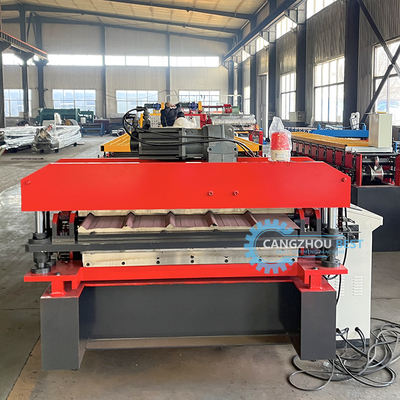 USA Design PLC Control Automatic Cutting Double Layer Roof Sheet Roll Forming Machine