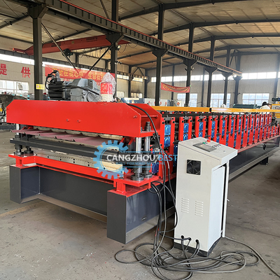 Automaticamente PLC Controllo Profil di acciaio doppio strato di copertura foglio rotolo macchina di formazione