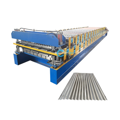 Delta PLC Controllo a doppio strato macchina di formazione di rotoli per spessore del materiale da 0,25 a 0,6 mm