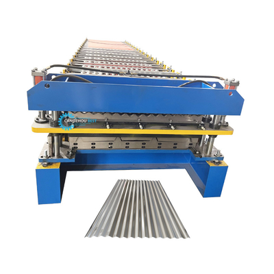 Delta PLC Controllo a doppio strato macchina di formazione di rotoli per spessore del materiale da 0,25 a 0,6 mm