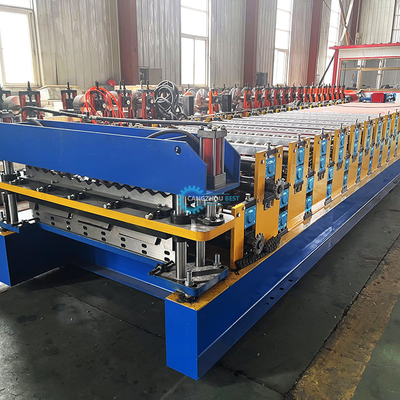 Delta PLC Controllo a doppio strato macchina di formazione di rotoli per spessore del materiale da 0,25 a 0,6 mm