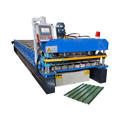 1050mm Galvanizzato Acciaio Roofing Profile Trapezodial Sheet Roll Forming Machine