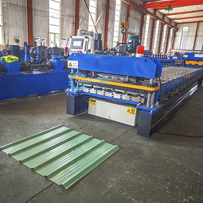 1050mm Galvanizzato Acciaio Roofing Profile Trapezodial Sheet Roll Forming Machine