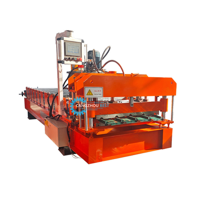 Colore Acciaio IBR Roof Sheet / Piastrelle mono strato Roofing Sheet Roll Forming Machine