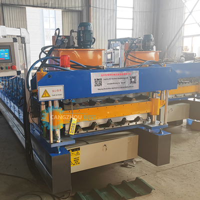 Macchina per la formazione di rotoli a doppio strato di lamiere di tetto ad alte costole Automatica