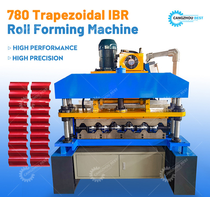 Macchina per la formazione di rotoli di fogli di tetto personalizzabile 8-15m/min Velocità Taglio idraulico di qualsiasi lunghezza Taglio per le imprese