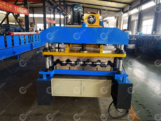 Macchina per la formazione di rotoli di fogli di tetto personalizzabile 8-15m/min Velocità Taglio idraulico di qualsiasi lunghezza Taglio per le imprese