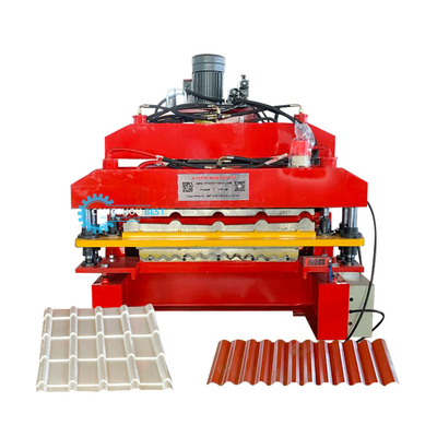 PPGI Doppia strato macchina di formazione di rotoli Delta inverter automatico