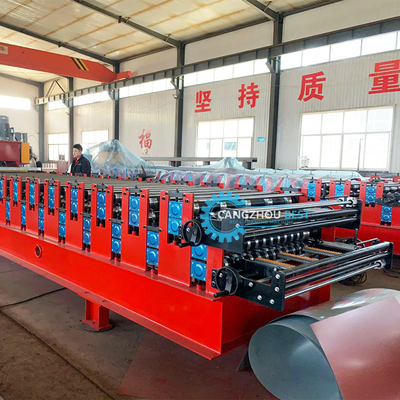 PPGI Doppia strato macchina di formazione di rotoli Delta inverter automatico