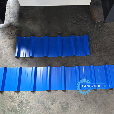 Taglio automatico tipo idraulico Color Steel IBR Roofing Sheet Roll Forming Machine