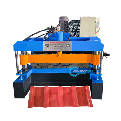 Colore Acciaio Profili di acciaio a costole alte IBR Trapezoidale Roof Sheet Roll Forming Machine