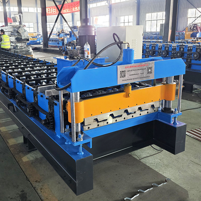 Colore Acciaio Profili di acciaio a costole alte IBR Trapezoidale Roof Sheet Roll Forming Machine