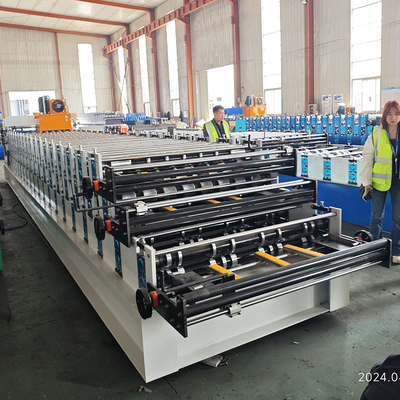 Canada popolare triplo strato piastrella IBR Roofing Sheet Roll Forming Machine