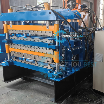 Cile Popular Zee Tile Corrgued Tr4 Three layer Roof Sheet Roll Forming Machine